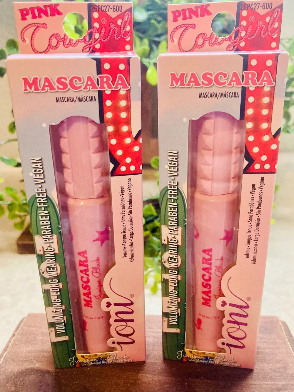 Ioni Pink Cowgirl Mascara Juniper Black Lot of 2 NEW VIRAL Beauty Find